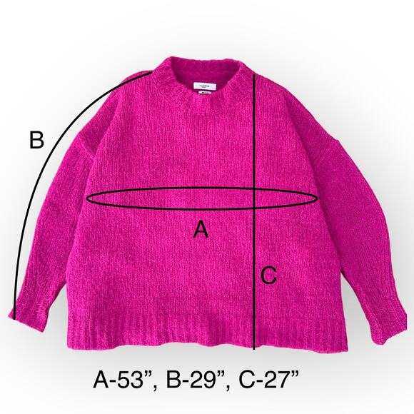 Isabel Marant Étoile Pink Alpaca Wool Blend Oversized Sweater, Size S/ 36 - Picture 15 of 15